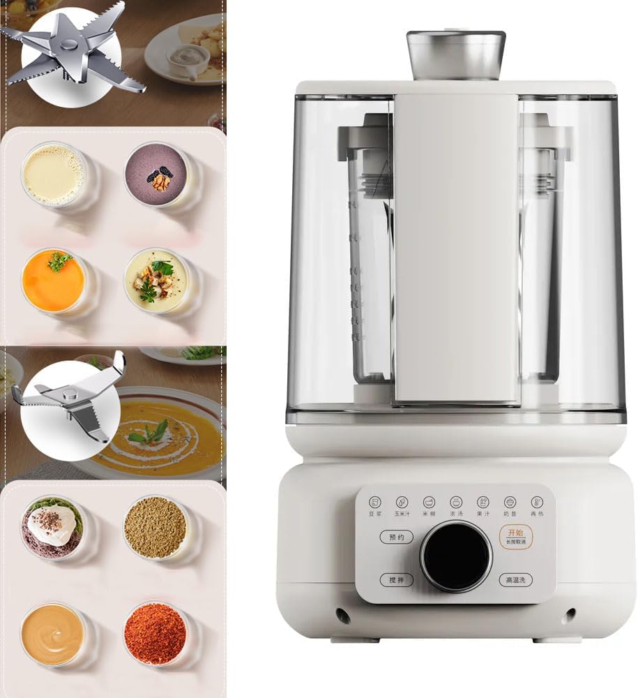 8in1 Cooking Blender, 1.4L 600W Countertop Blender with Silent Shield, 8 Programs & 24H Preset, Self-Cleaning & Drying, for Smoothie, Soy Milk, Oat Milk