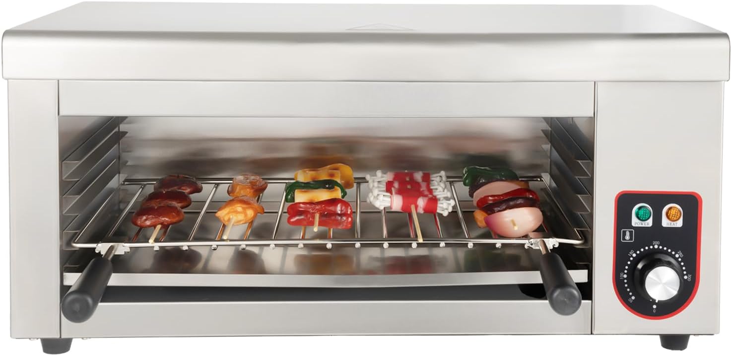 110V Electric Cheese Melter,1500W Oven Toaster Cheesemelter,Commercial Convection Oven, Temperature Control 122-572°F,for Restaurant Kitchen Equipment Countertop- 24 * 11.81 * 11.02 Inches