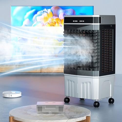 Portable Air Conditioners, Evaporative Air Cooler with Big Water Tank and 3 Speeds, Personal Swamp Air Cooler for Rooms Office(48 * 35 * 115cm)
