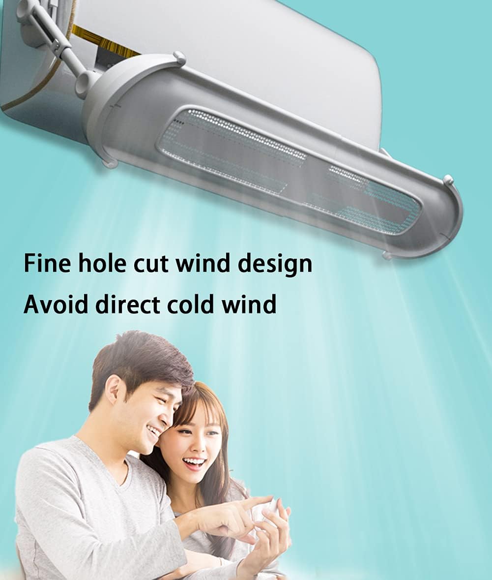 Air Conditioner Wind Deflector, Anti-Straight Blowing Windshield General Retractable Wind Shield for Home and Office Wall-Mounted Air Conditioners 75—105CM