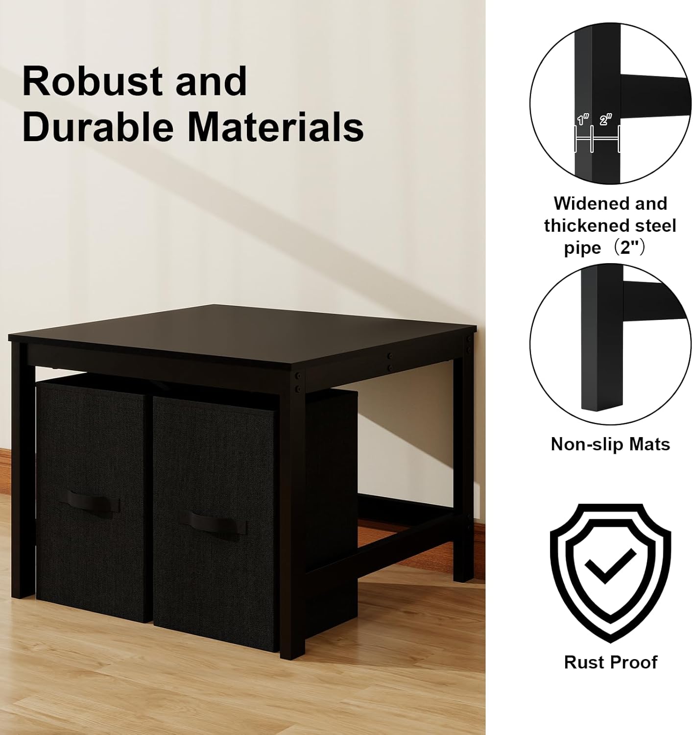 Laundry Pedestal with 2 Laundry Baskets, 29