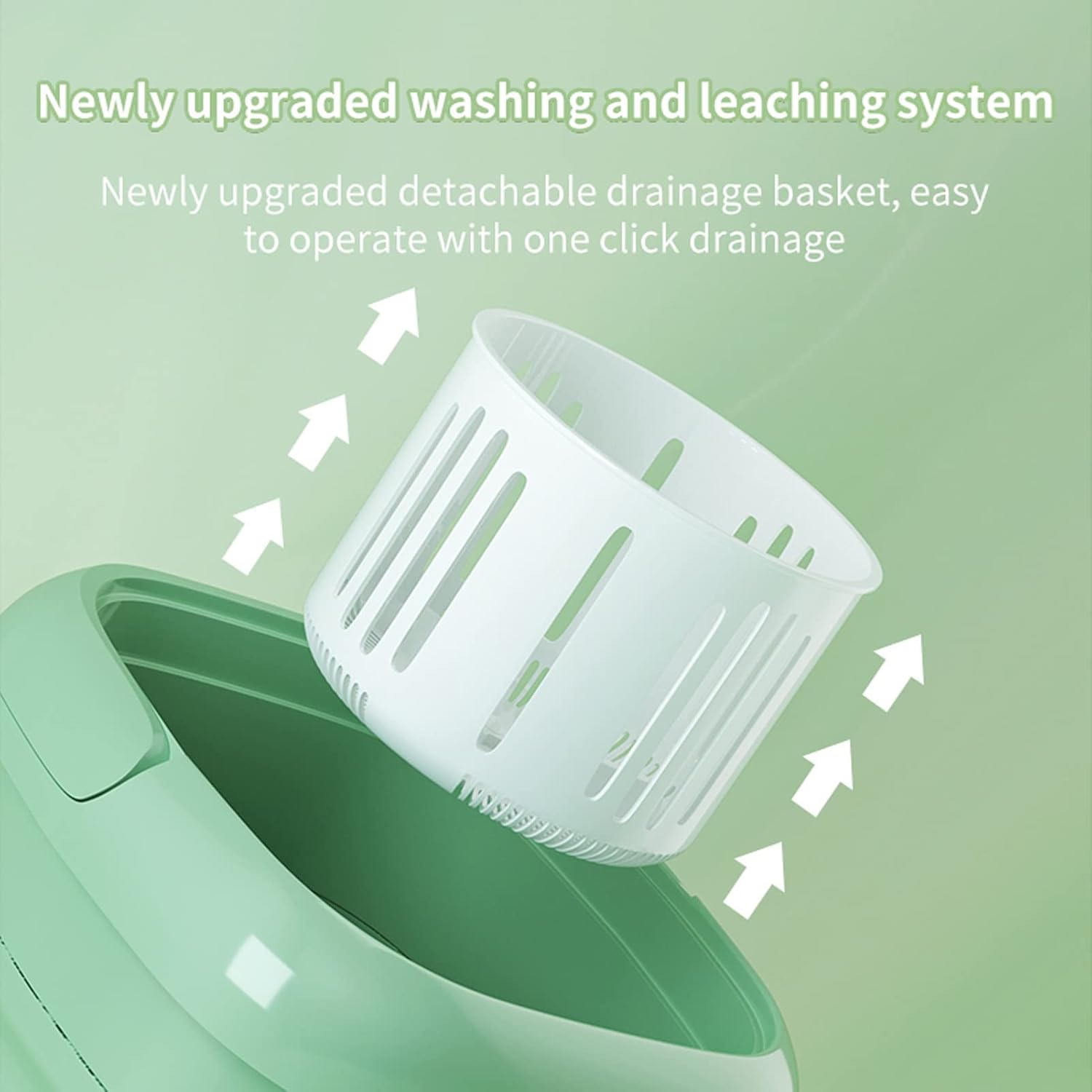 Mini Portable Washing Machine Foldable, 270OZ Small Washing Machine with 3 Modes Cleaning Half Automatic Washt, Travel Washing Machine with Soft Spin Dry for Socks, Underwear, Baby Clothe, Towels Gre