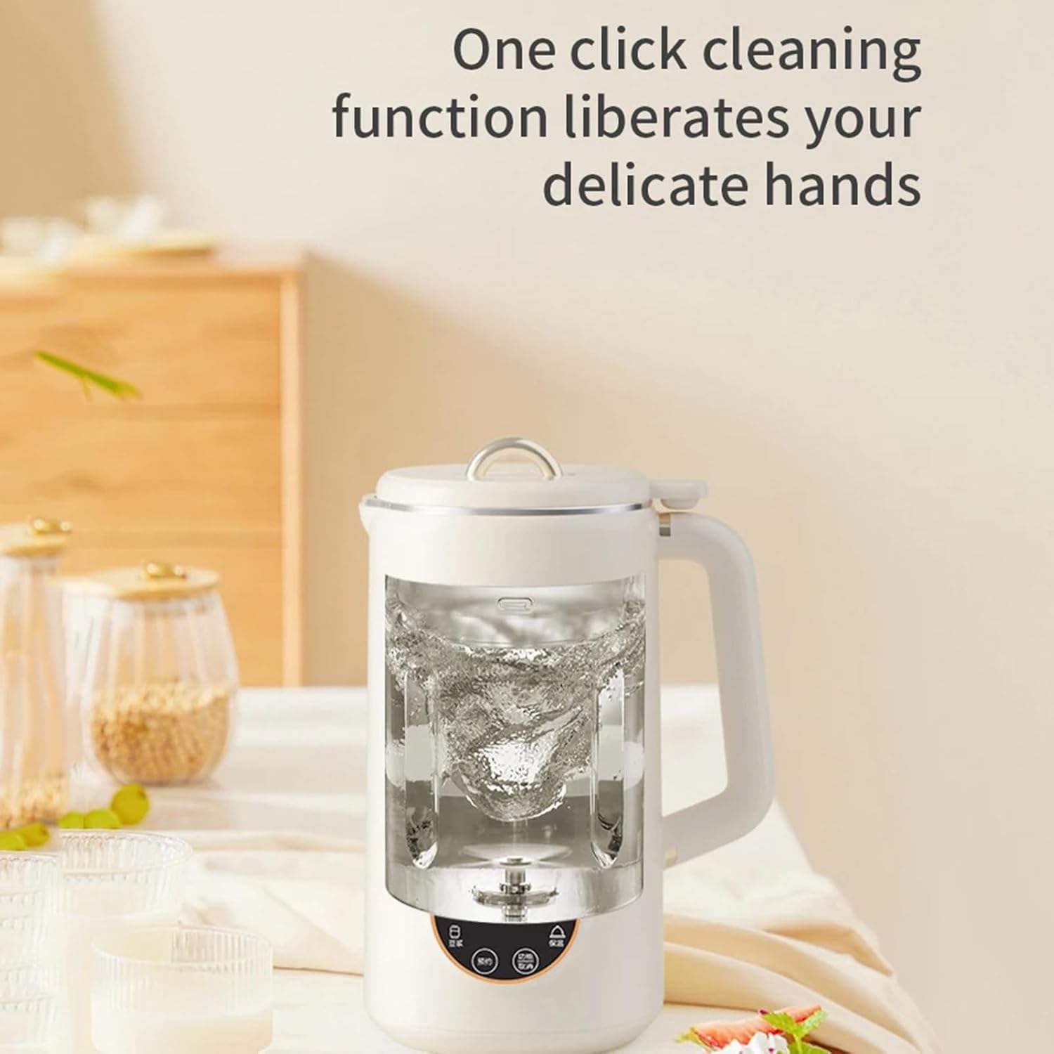 1L Soya Milk Machine Electric Wall Breaking Machine Soybean Milk Maker Fresh Juice Blender Nut Milk Maker Food Blender 110V/220V,B