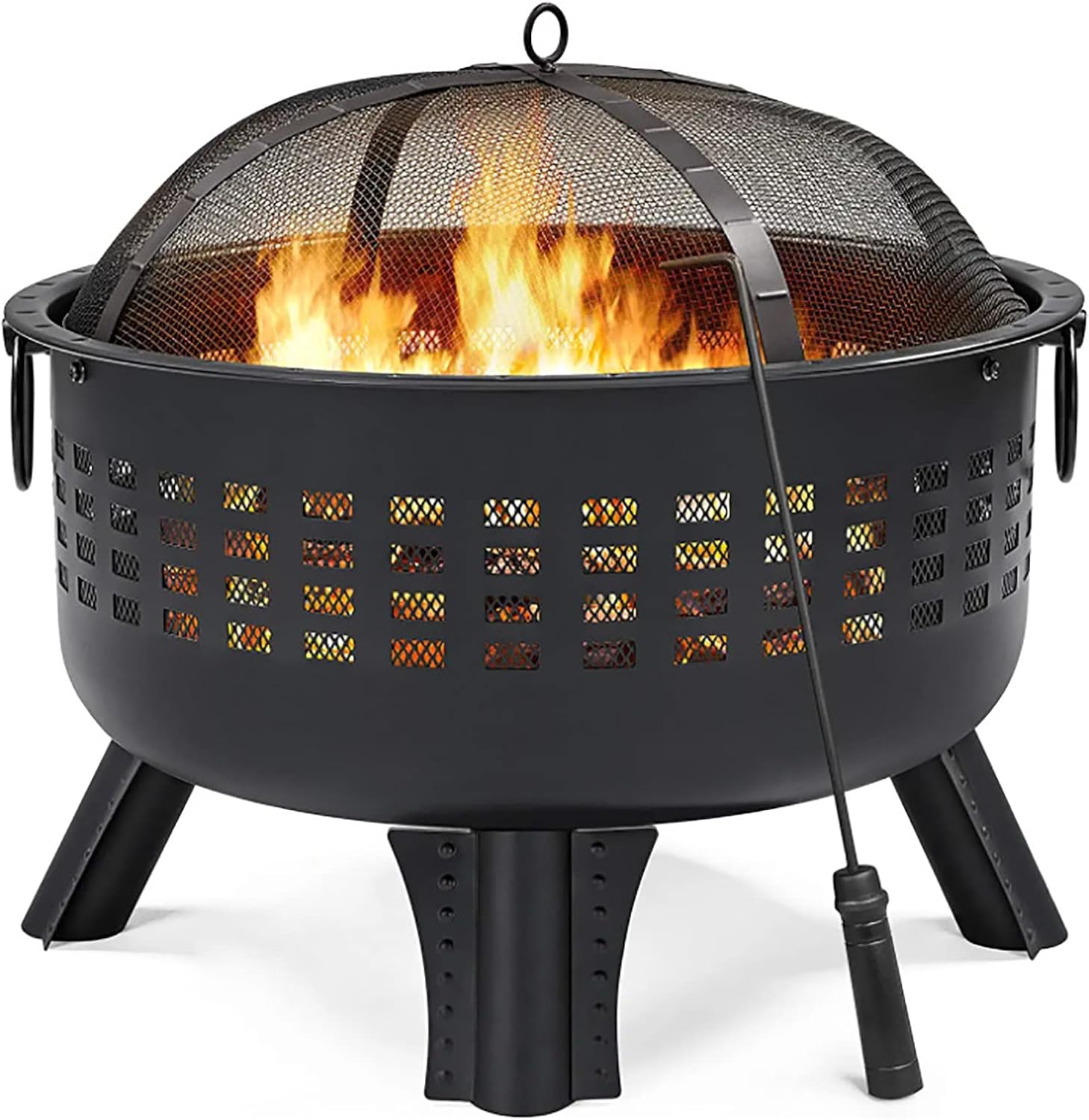 Camping Stove,Wood Burning Pit,Portable Fireplace, Outdoor Wood Burning Firepit, Camping Stove for Hot Tents and Patio,2 in 1 Fire Pit Patio Barbecue Grill