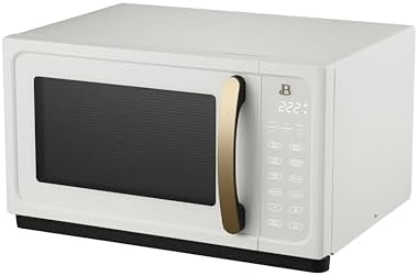 Beautiful 1.1 Cu ft 1000 Watt, Sensor Microwave Oven, White Icing by Drew Barrymore