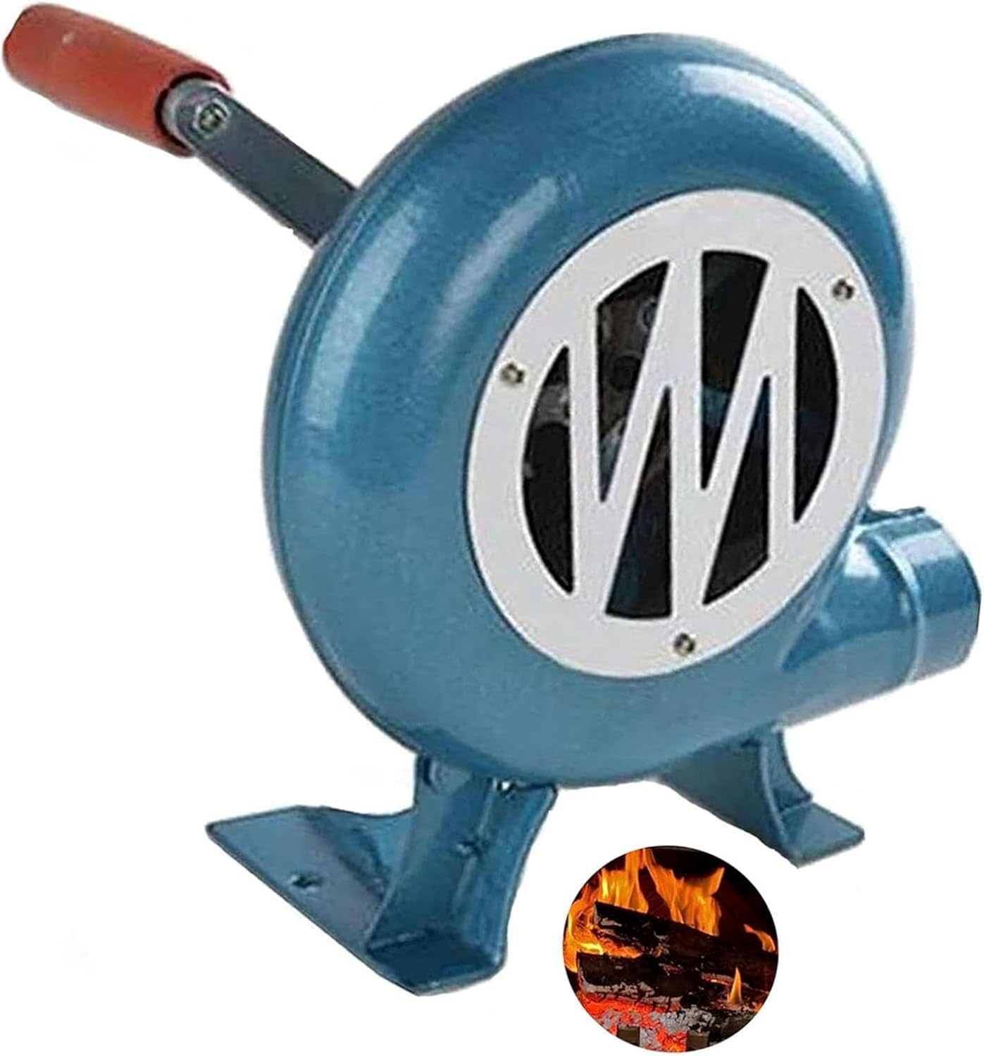 Hand Crank Blacksmith Forge Blower - Manual Iron Gear BBQ Blower, Portable Iron Gear Popcorn Fan, Outdoor Cooking BBQ Fan Air Blower, Barbecue Fire Bellows for Picnic Camping Stove Accessories ( Size