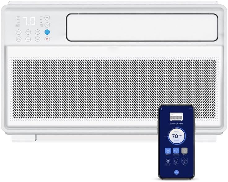 VICINITYSENSOR 8000 BTU Smart Window Air Conditioner, App-Controlled Cooling for Rooms up to 350 Sq.Ft, Quiet Operation, Energy-Efficient