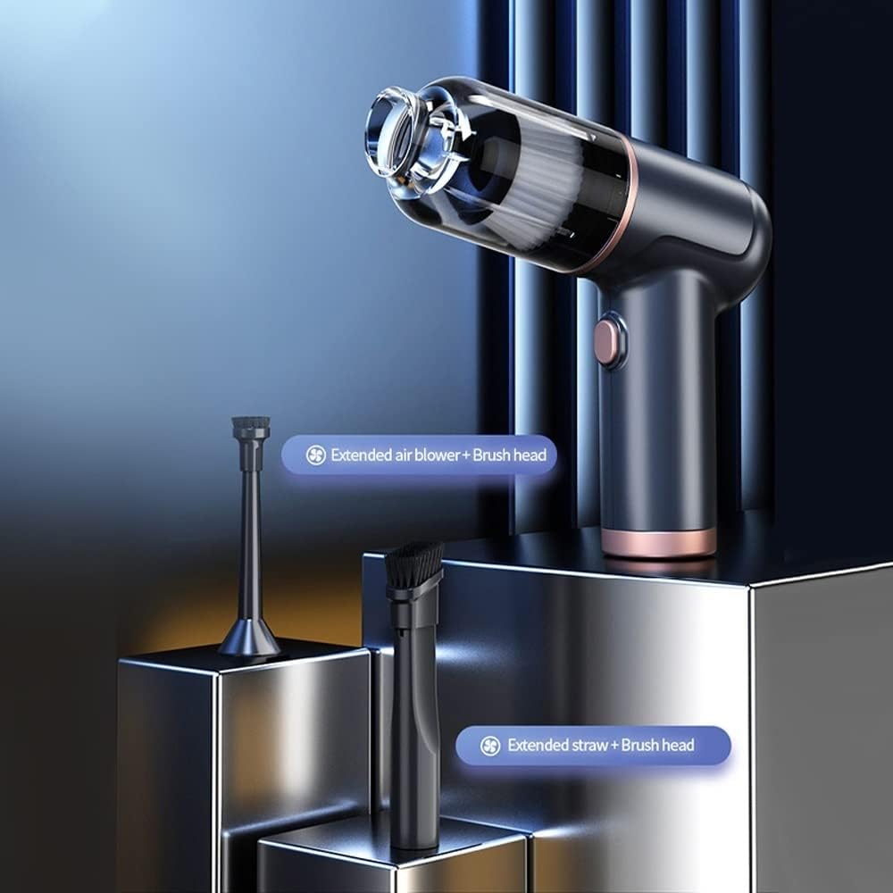 Handheld Vacuum Cordless, 12000Pa Strong Suction, Portable Hand Held Car Vacuum Cleaner with High Power, Rechargeable Mini Vacuum for Home Office Pet Hair Cleaning, Lightweight and Quick Charge ( Gray