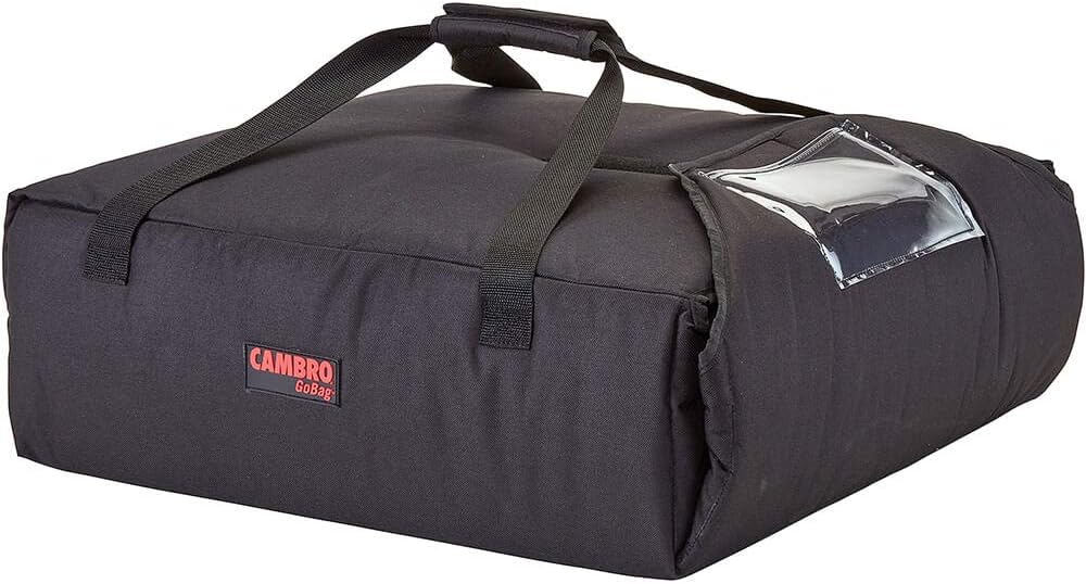 Cambro Nylon Insulated Premium Pizza Bag, Food Delivery Bag Holds (2) 12