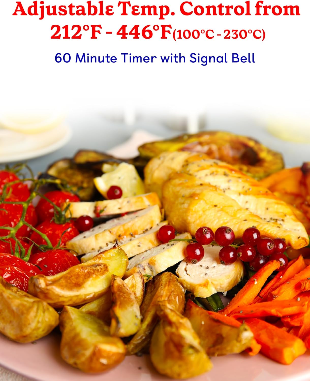 Betty Crocker Air Fryer Convection Toaster Oven, Multifunction 6-Slice Toaster and Air Fryer Oven, 0.8 Cu. Ft. 6 Slice Capacity AirFryer Toaster Oven Combo, 7 Function Convection Oven,Silver