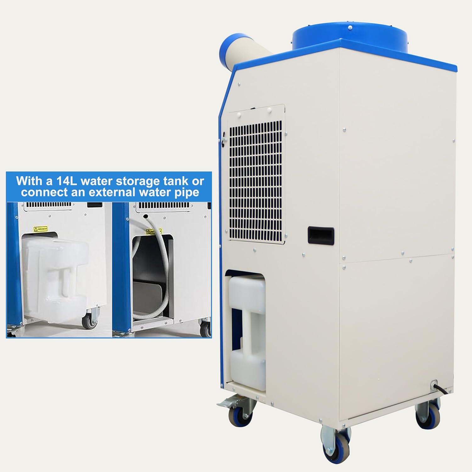 TECHTONGDA Commercial Air Conditioner Mobile Industrial Spot Cooler Outdoor Aircon Single Column Design 480m³/h 220V