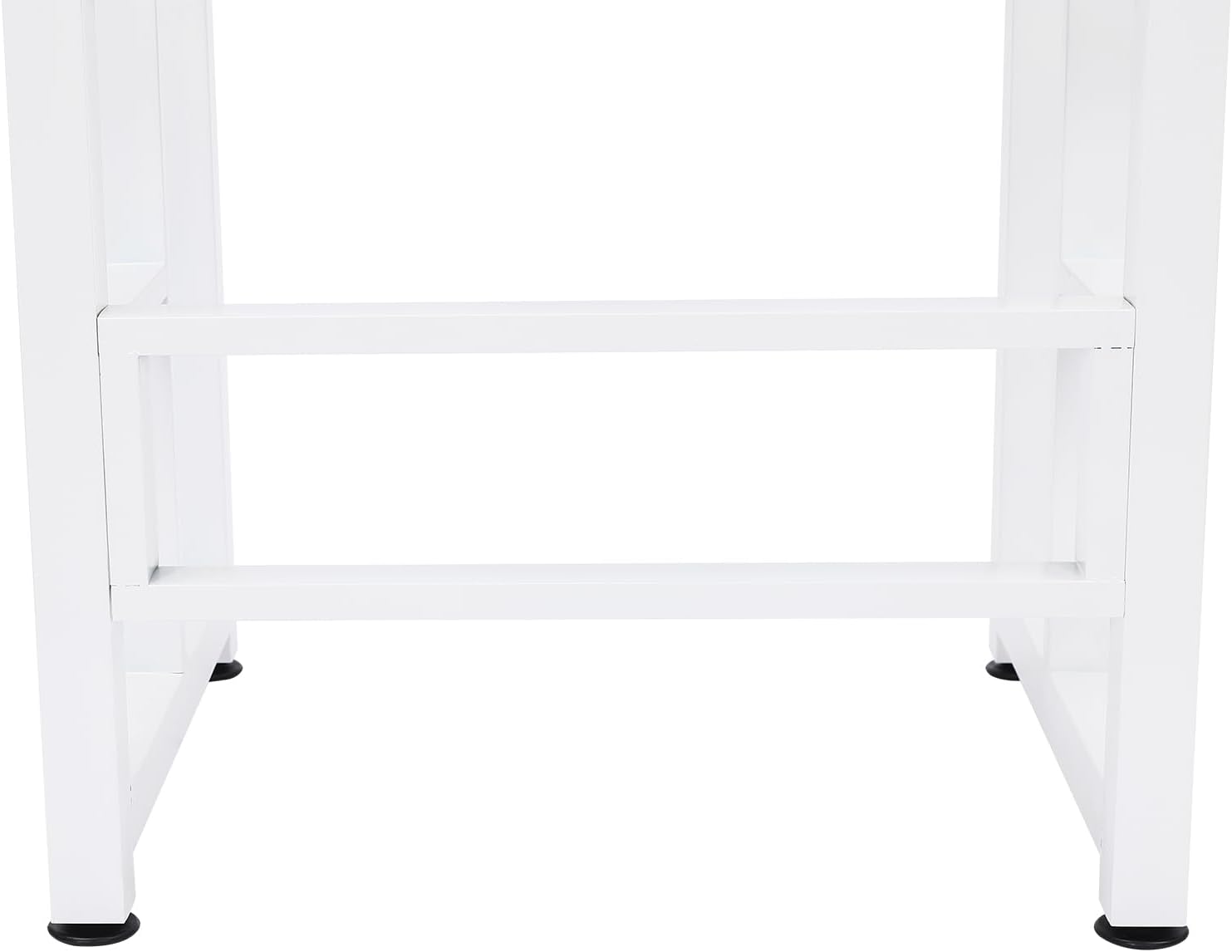 Stacking Rack Stand, Heavy Duty Over Washer&Dryer Shelves with Adjustable Shelf, Space Saver Stackable Storage Shelf for Laundry Room Apartments Bedrooms (White& Light Walnut)