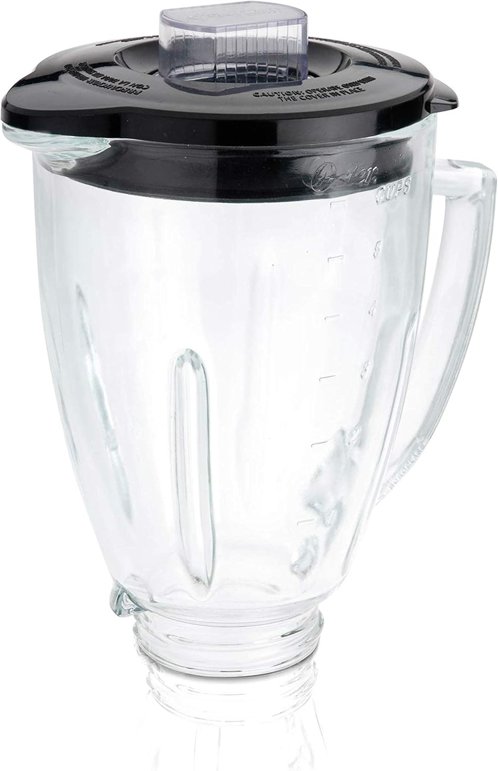 Oster Core 16-Speed Blender with Glass Jar, Black, 006878. Brushed Chrome & Blender 6-Cup Glass Jar, Lid, Black and clear