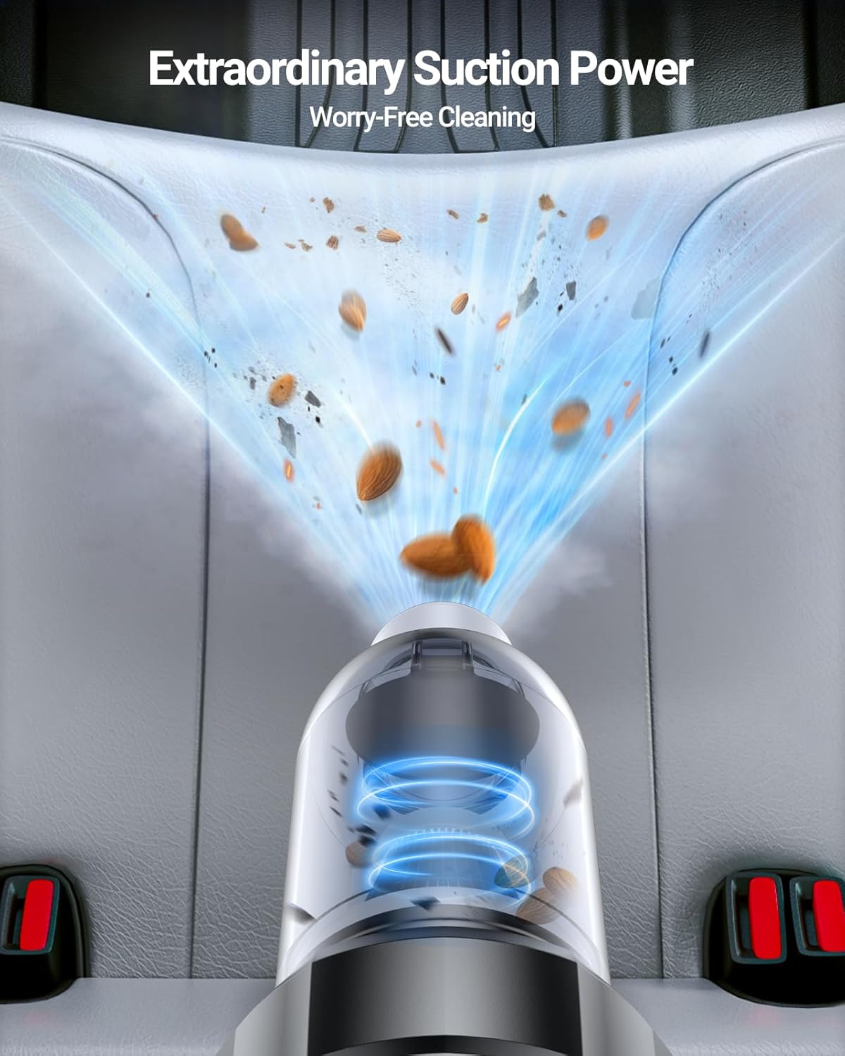 SEALIGHT Car Vacuum Portable Cordless, 21000PA High Power Suction & Blower, Wireless Handheld Vacuum Cleaner for Car, Home, Office, Pet