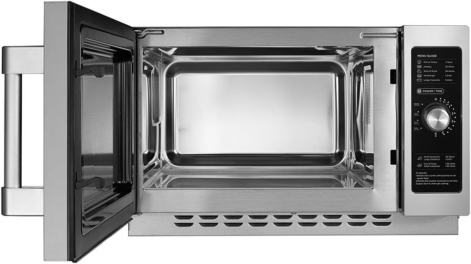 Midea Equipment 1034N0A Countertop Commercial Microwave Oven with Dial, 1000W, Stainless Steel, 1.2 CuFt