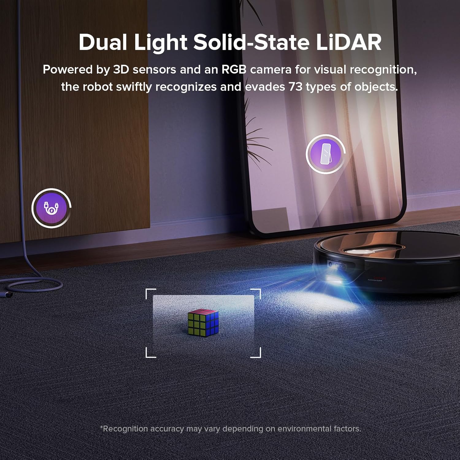 roborock Qrevo Slim Robot Vacuum and Mop with 6 Packs Disposable Dust Bags