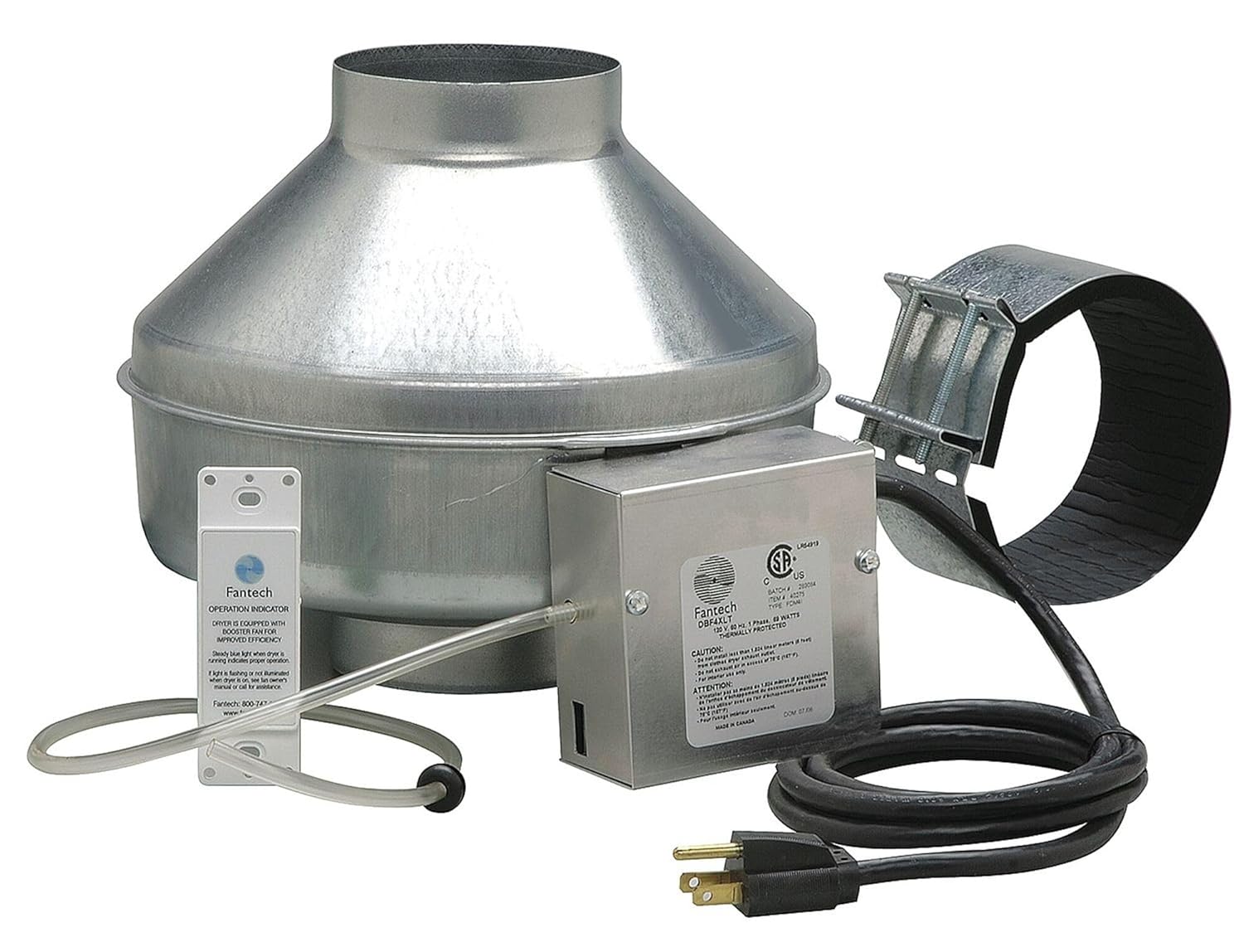 Fantech 12540 DBF 4XLT Dryer Booster Kit with FG 4XL Fan with Wall Mount Indicator Panel