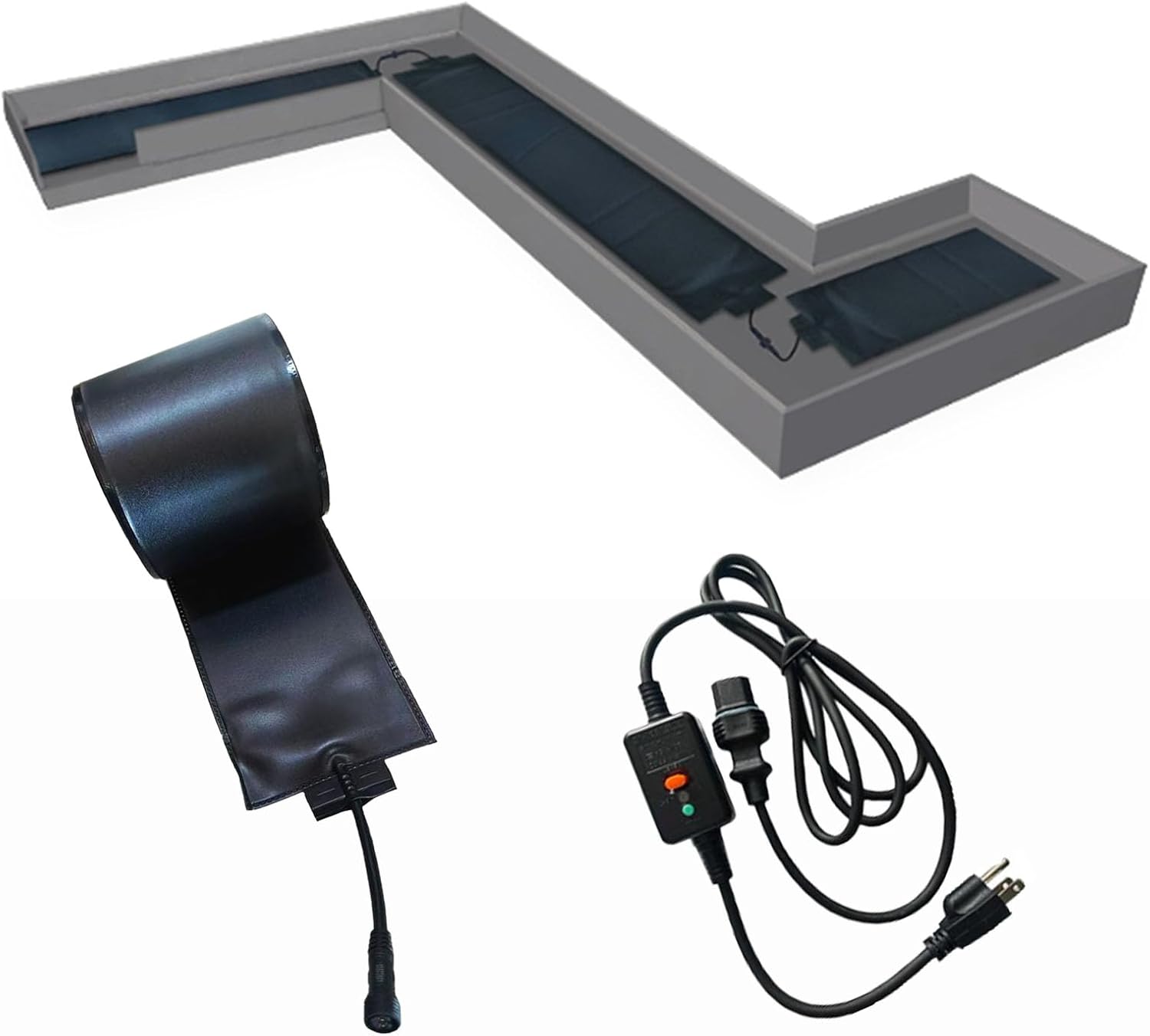 Outdoor Electric Snow Melting Mats,Heat Tape for Roof,Gutters and Doors,Instant Heat Upon Powering On,Graphene Heating and De-Icing