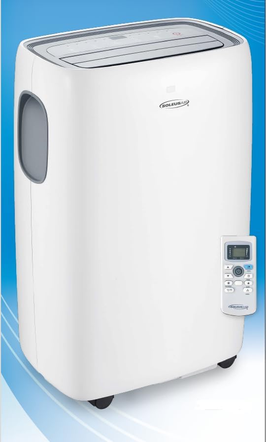 Soleus Air 12,000 BTU Portable Air Conditioner with Dehumidifier and Heat Operating Modes, Includes Remote Control and Exhaust Hose Window Kit