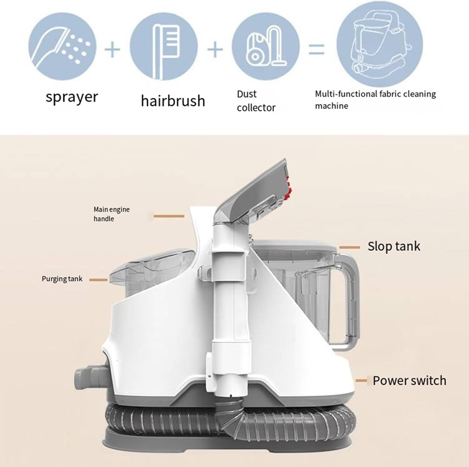 Fabric Cleaning Machine Sofa Carpet Curtain Cleaning Machine Household Small Vacuum Cleaner Multi-Functional Spray Washing Pumping Machine