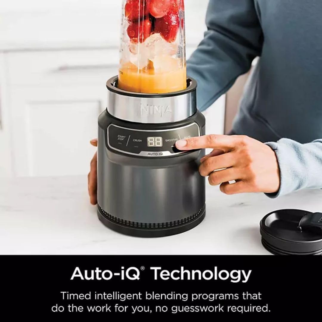 Ninja Nutri-Blender Pro with Auto-iQ, Personal Blender, 1100 Peak-Watts, CL401A