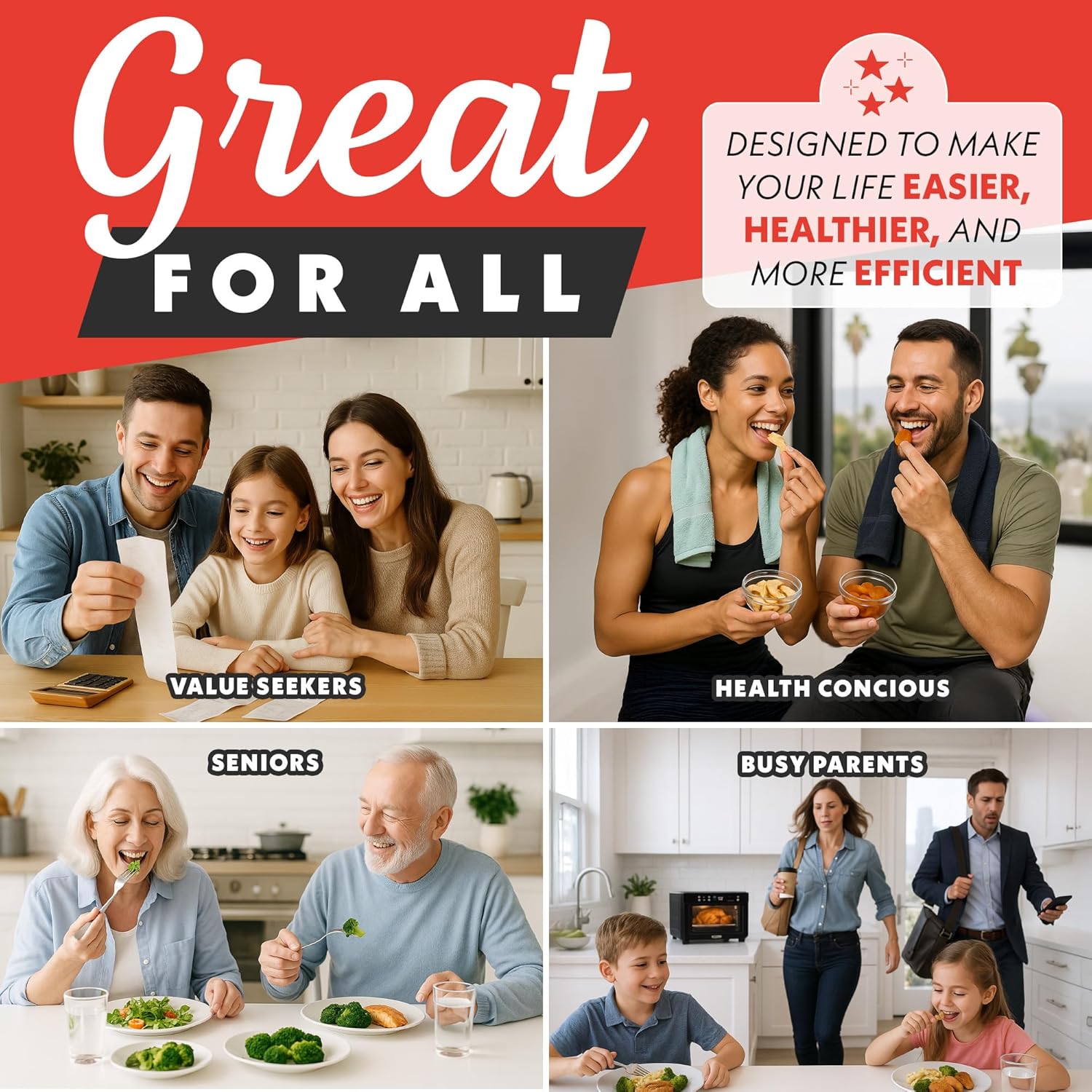 Gourmia Toaster Oven Digital Air Fryer - Convection Mode with 4 Slice Capacity, 3 Rack Positions, 12 Presets, Toast, Bagel, Bake, Roast, Broil, Dehydrate, Popcorn, Fits 9