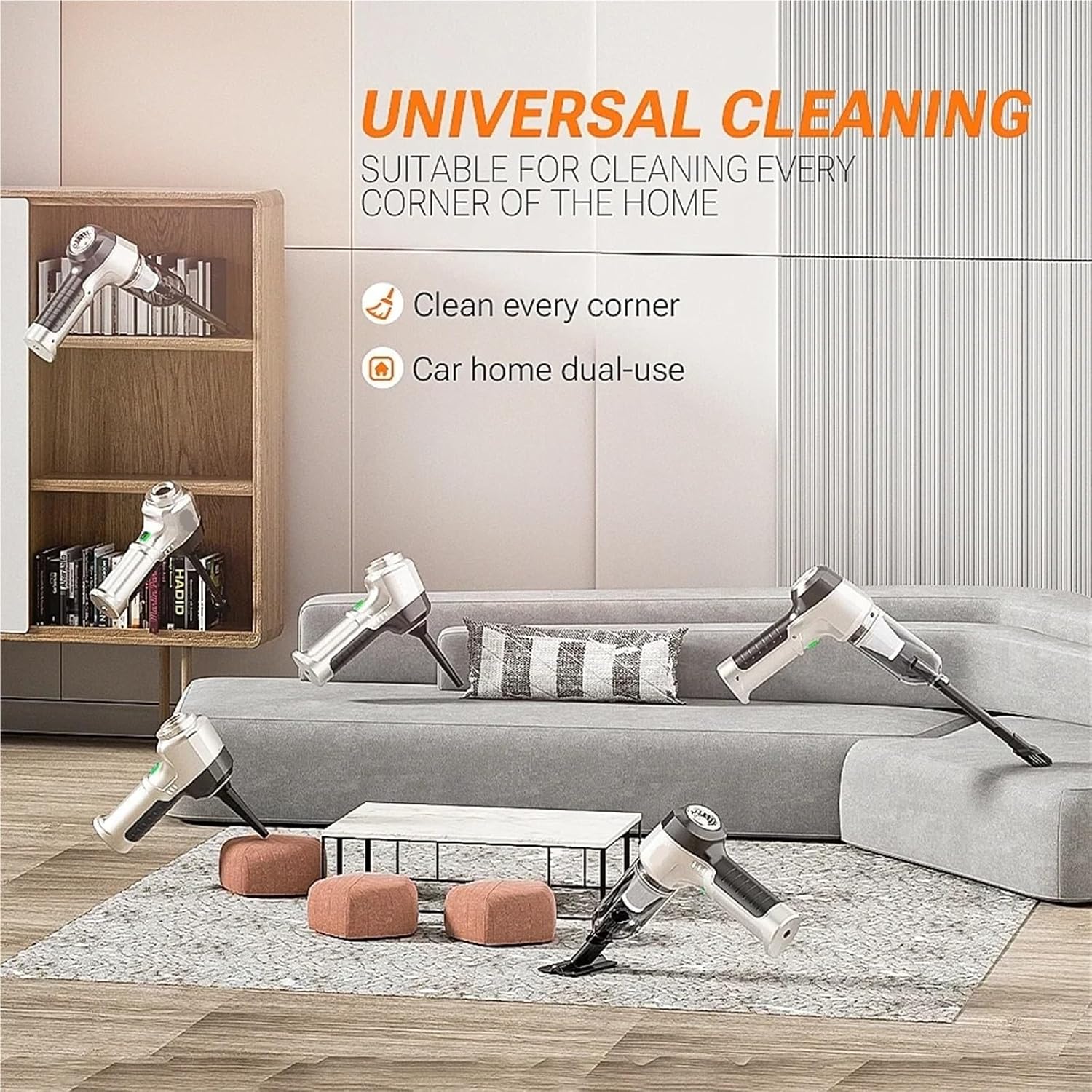 Mini Car Vacuum Cleaner Portable Handheld Vacuum Cleaner Powerful Wireless Strong Suction Car Cleaner Cleaning Machine(Max-Easy 4Hapa Bag)