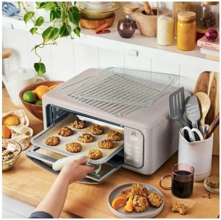 Beautiful Infrared Air Fry Toaster Oven, 9-Slice, 1800 W, by Drew Barrymore (Porcini Taupe)