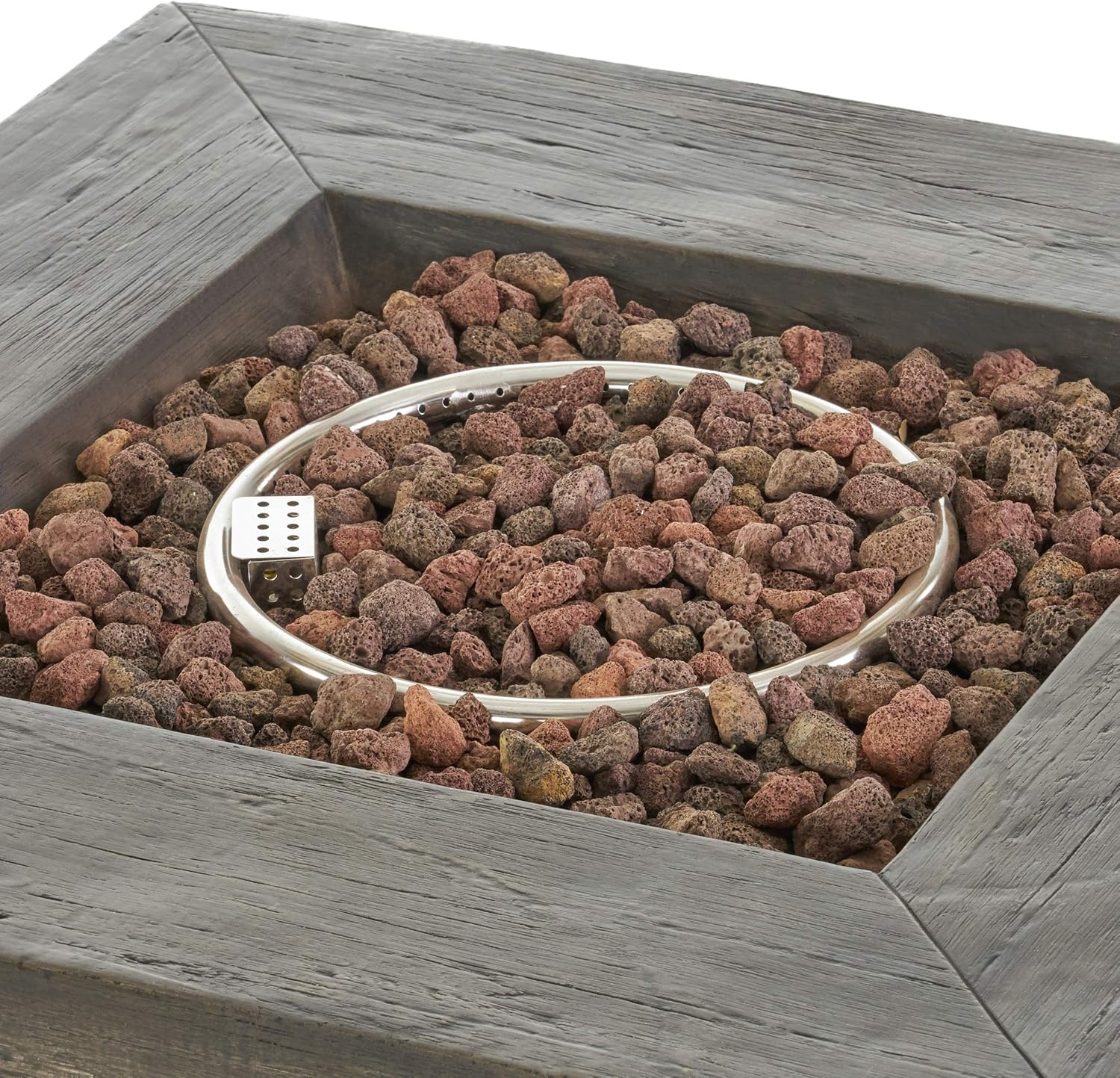 GDFStudio Noble House Kourtney 5 Piece Outdoor Acacia Wood Chair and Firepit Set in Green