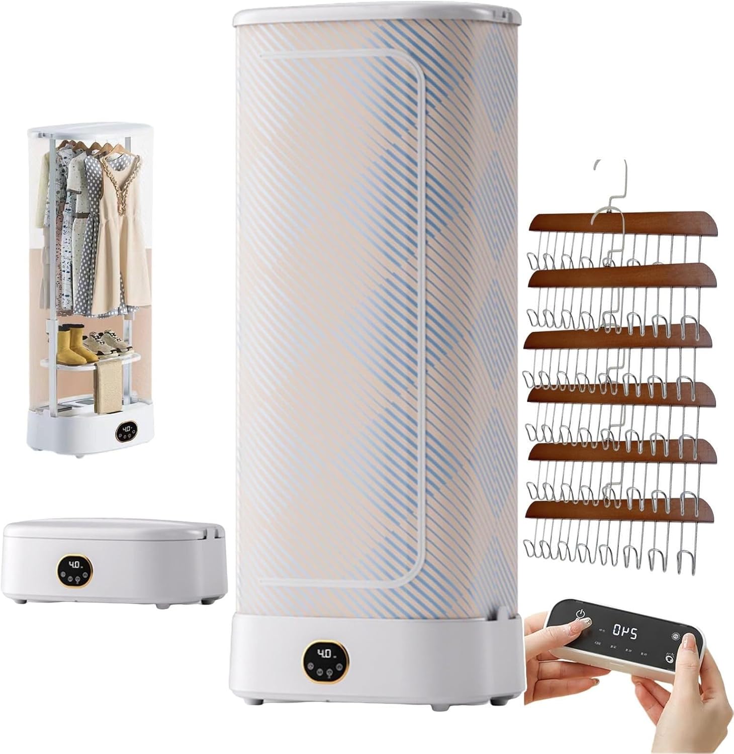 Wireless Vertical Steam Iron Automatic Screen Display Folding Drying Ironing Machine & Garment Steamer Quickly Removes Wrinkles from Clothes