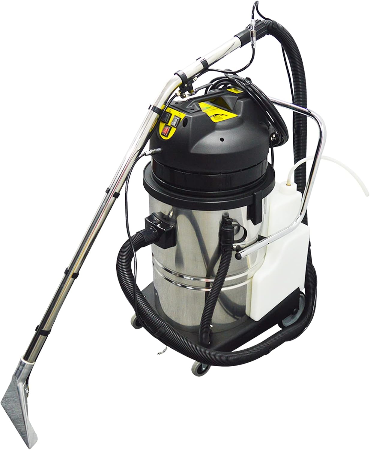 INTBUYING Carpet Cleaning Machine 60L Portable Steam Extractor Multifunctional Wet Dry Shampoo Vacuum Cleaner 3 in 1 Stainless Steel Sofa Curtain Upholstery Cleaner 2000W 110V