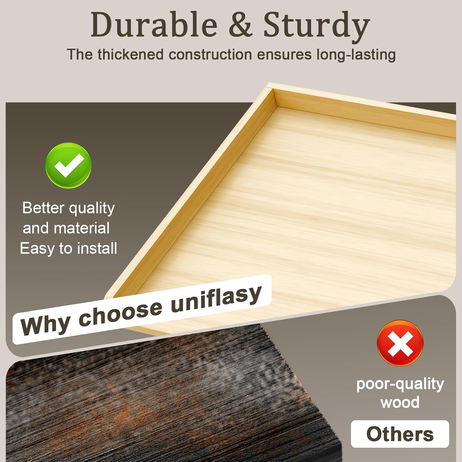 Uniflasy Washer Dryer Countertop for GE, LG, Samsung – 54