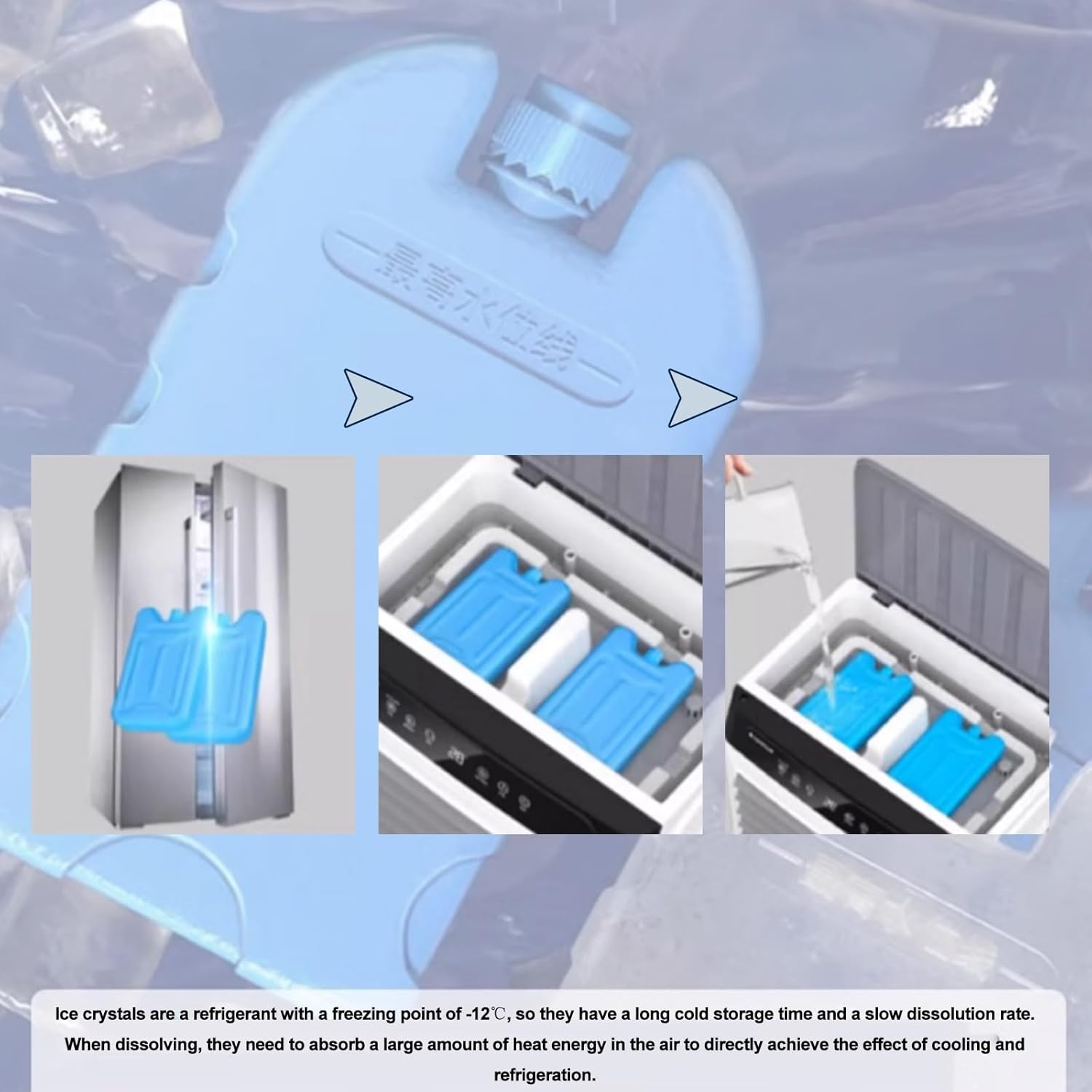 Swamp Cooler Air Conditioner, Evaporative Air Cooler with 4 Ice Box, 120°Oscillation, Portable Cooling Fan with 3 Speeds for Bedroom Home Office(48x35x115cm/19x14x45inch)