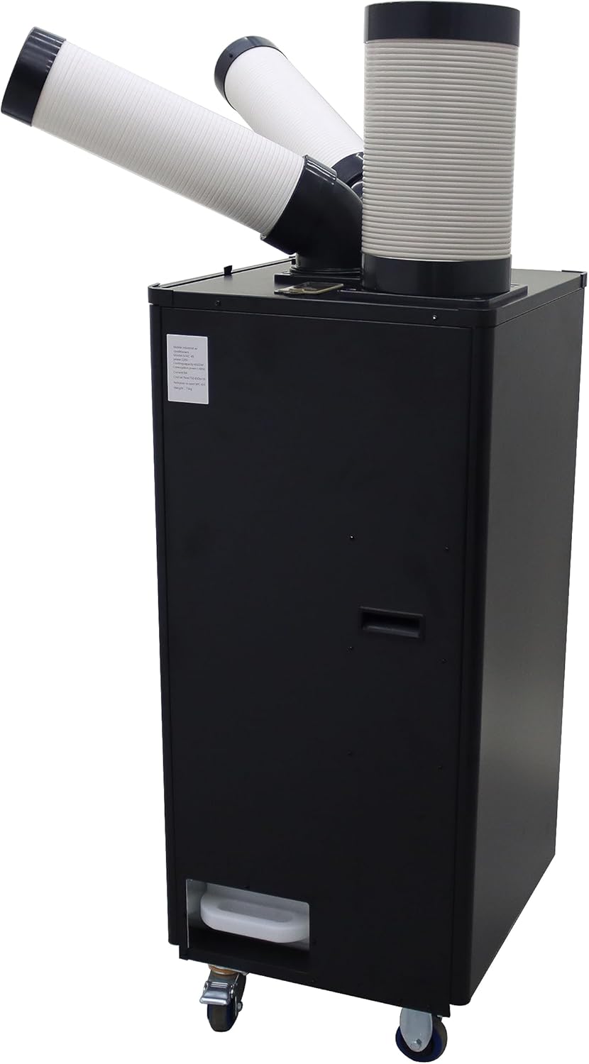 INTSUPERMAI Industrial Air Conditioner Mobile Spot Cooler Air Conditioner Workshop Post Cooling Mobile Air Conditioners Mobile Outdoor Cooling Aircon Two Outlets Mobile Outdoor Cooling Aircon 220V