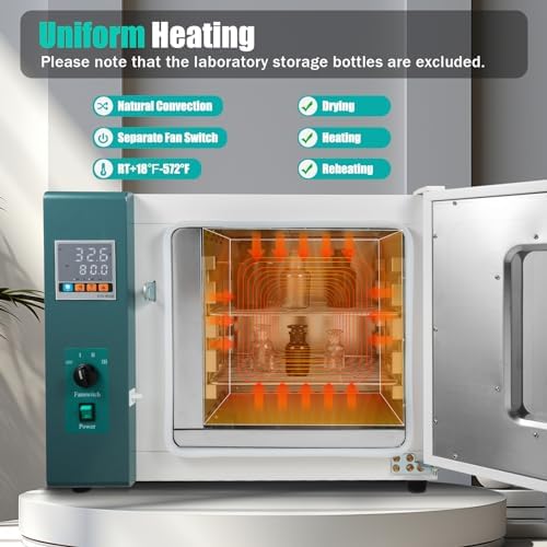 1000W Lab Convection Oven, 45L Constant Temperature Forced Air Drying Ovens, Electric Blast Drying Oven with Digital Control for Industrial, Laboratory, School, RT+18°F～572°F