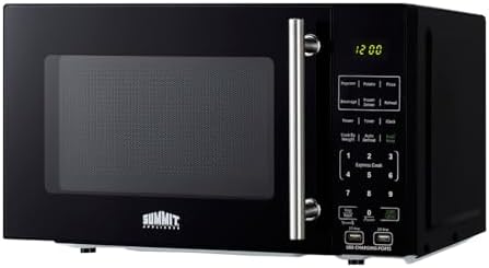 Summit 18” Microwave, 0.7 cu.ft., Compact with USB Ports and Allocator, Black- SM903BSA1