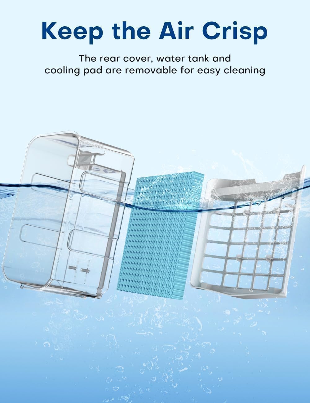 Windowless Portable Air Conditioners with 4Modes & 3Speeds, 15H Timer for Smart Auto-off, 2Gal Tank for 20H Cooling, Evaporative Air Cooler 17FT Remote, 120° Swing Swamp Cooler No Hose Needed