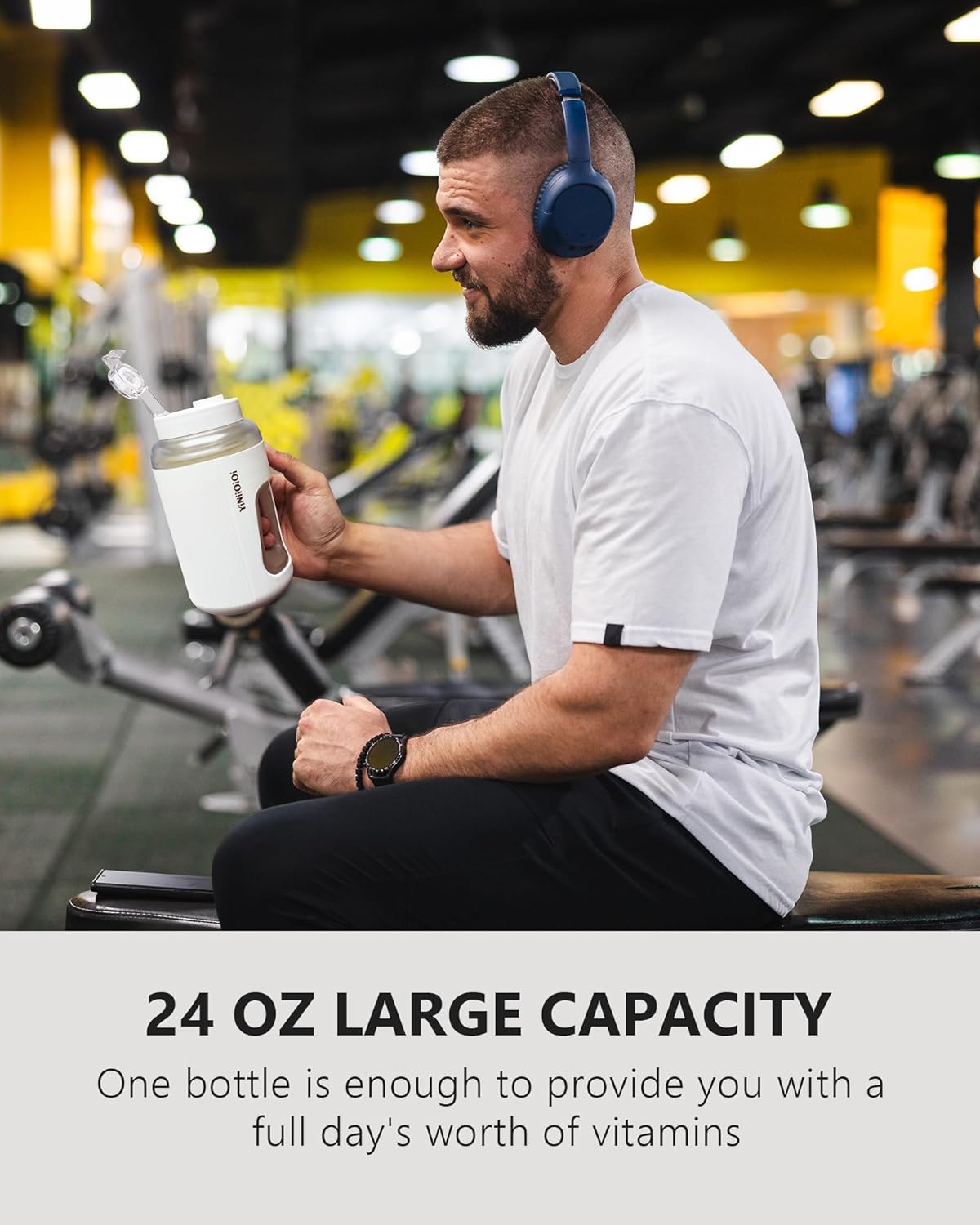 Personal Portable Blender, Smoothies, Milkshakes, and Ice Crusher with USB Rechargeable Travel Blender