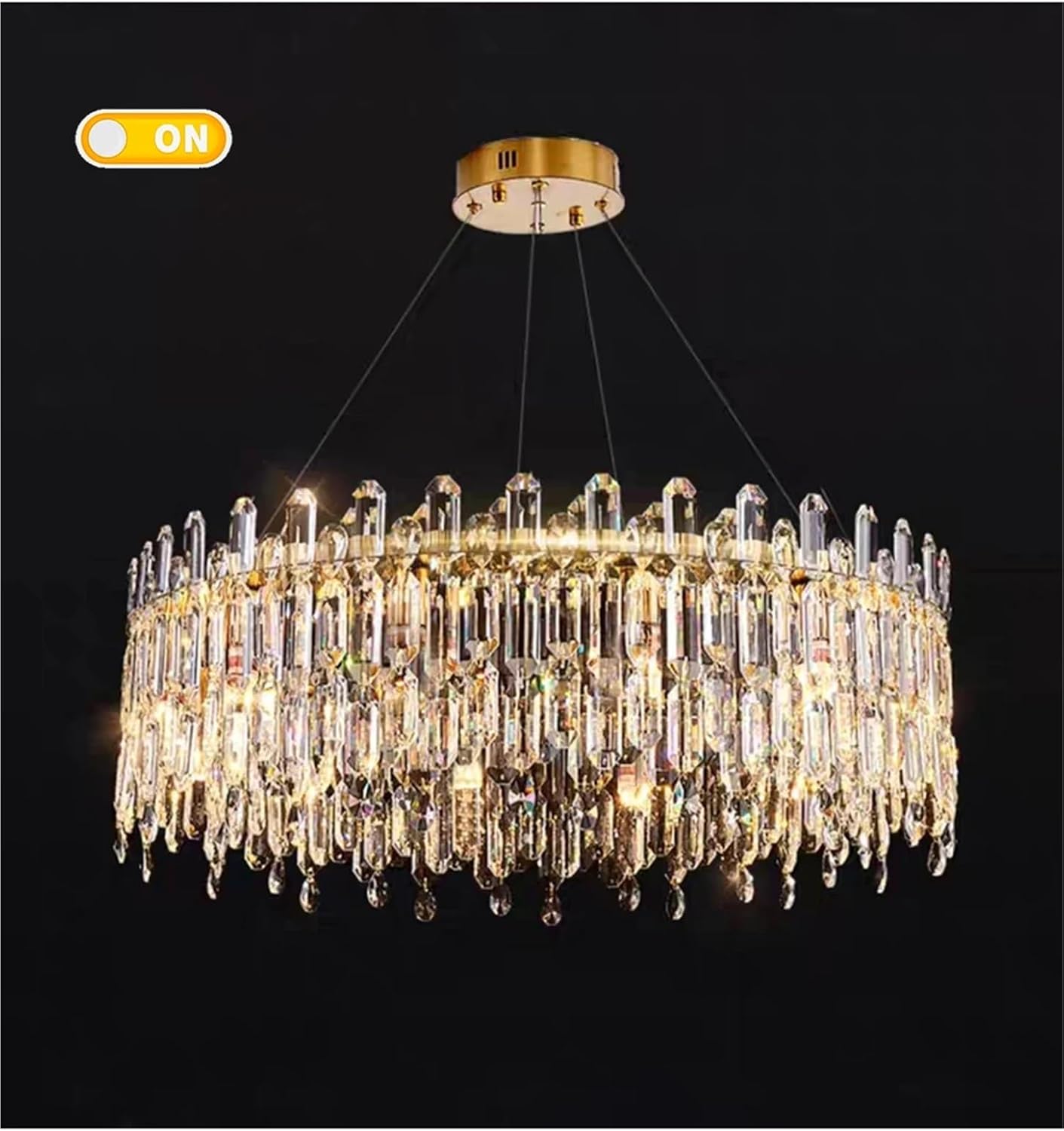 Sparkling Crystal Pendant Lights for Home Ceiling LED Luxury Modern Hanging Lamp for Room Decor Restaurant,Household