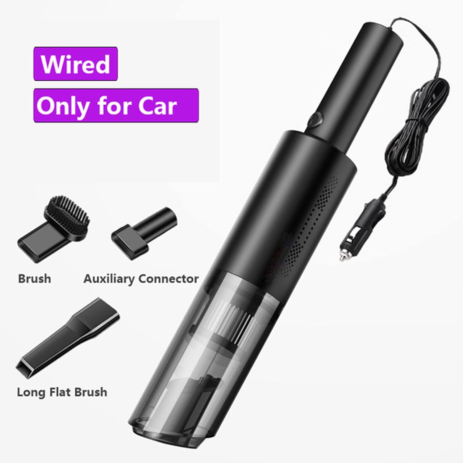 Car Vacuum Cleaner Portable Handheld Mini Vaccuum for Vehicle High Power Dual Use in Car and Home,Black,Wireless