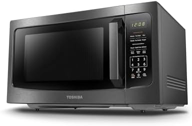 TOSHIBA ML-EM45P(BS) Countertop Microwave Oven with Smart Sensor and 13.6