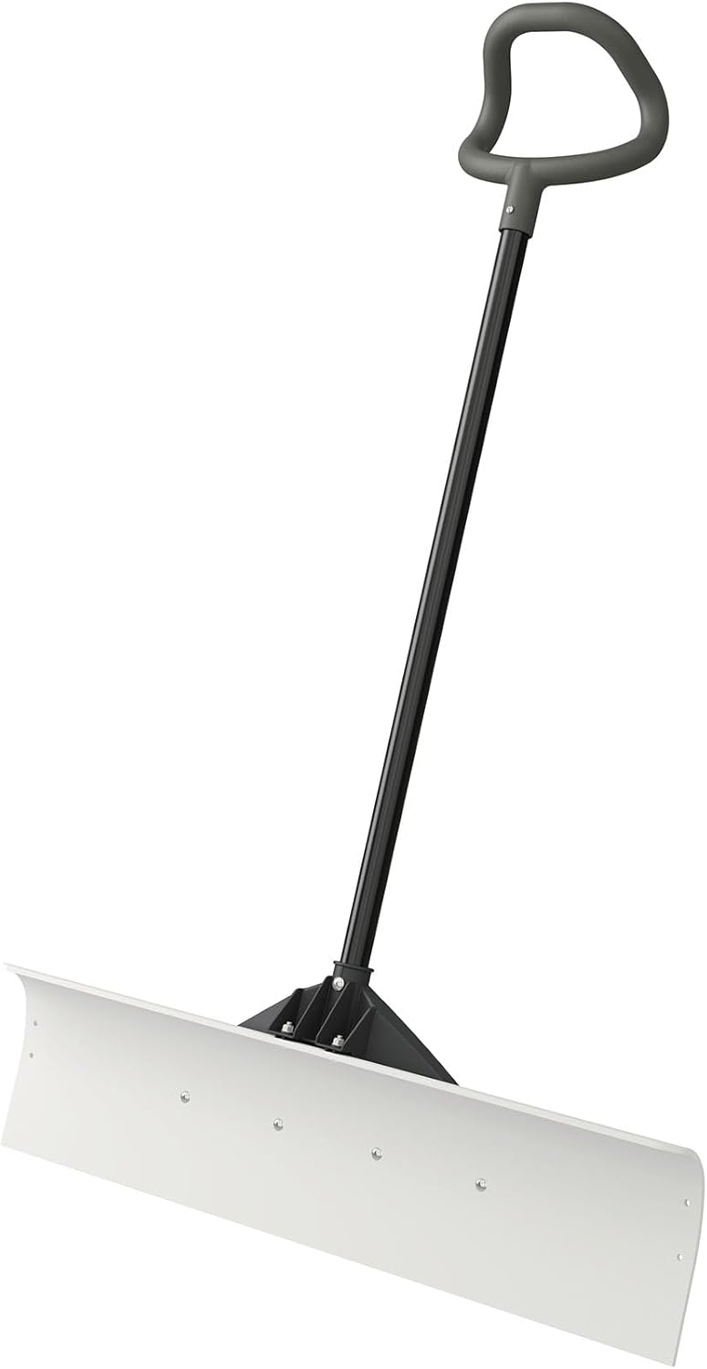 Suncast 36-Inch Snow Pusher with Steel Core Shade and Non-Stick Blade Surface, Ideal for Driveways, Walkways, and Sidewalks, Made in The USA