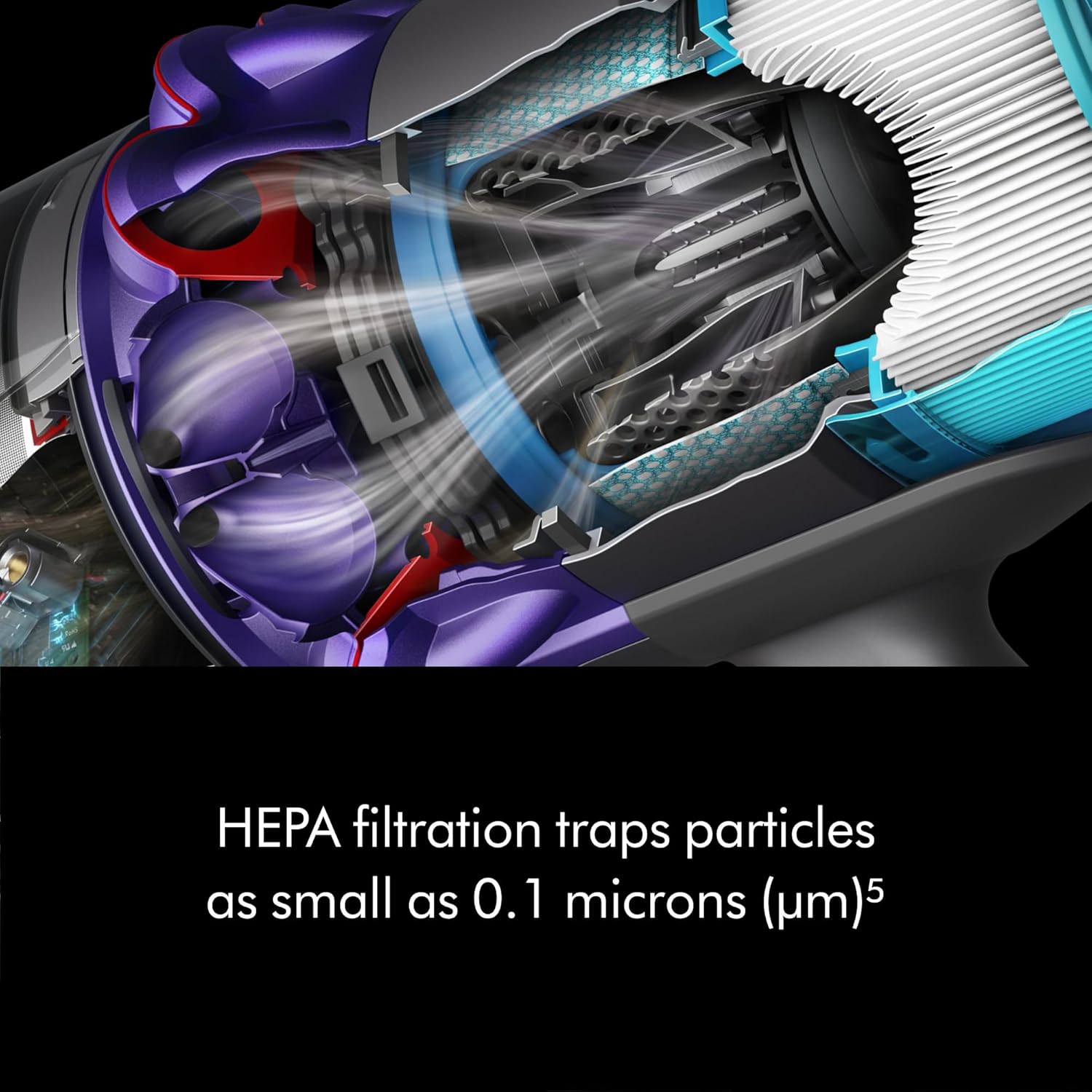 Dyson Gen5detect Cordless Vacuum, 280AW, 3 Power Modes, Up to 70 Minutes,² Illumination Reveals dust, HEPA Filtration, All Floor Types