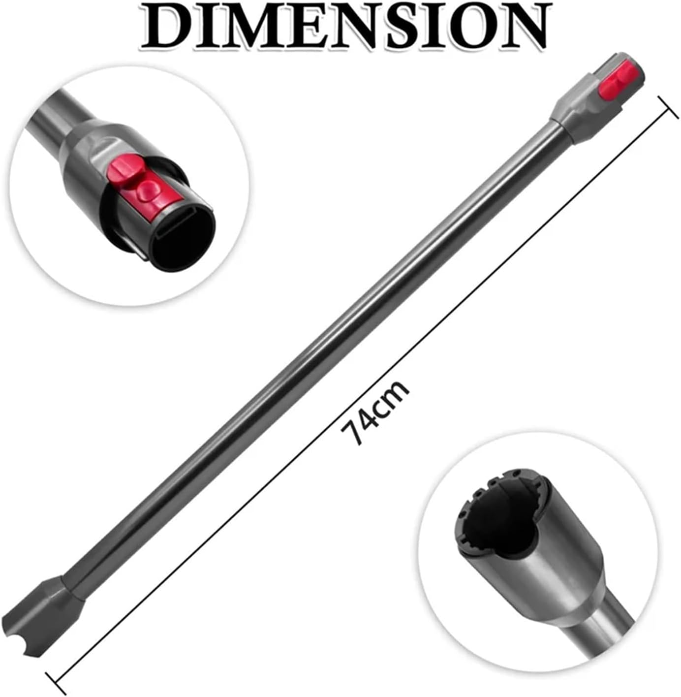 EAS-Extension Rod ，Compatible for Dyson ，V10 Digital Slim/V12 Detect Slim Cordless Stick Vacuum Cleaner Quick Release Straight Pipe Bar