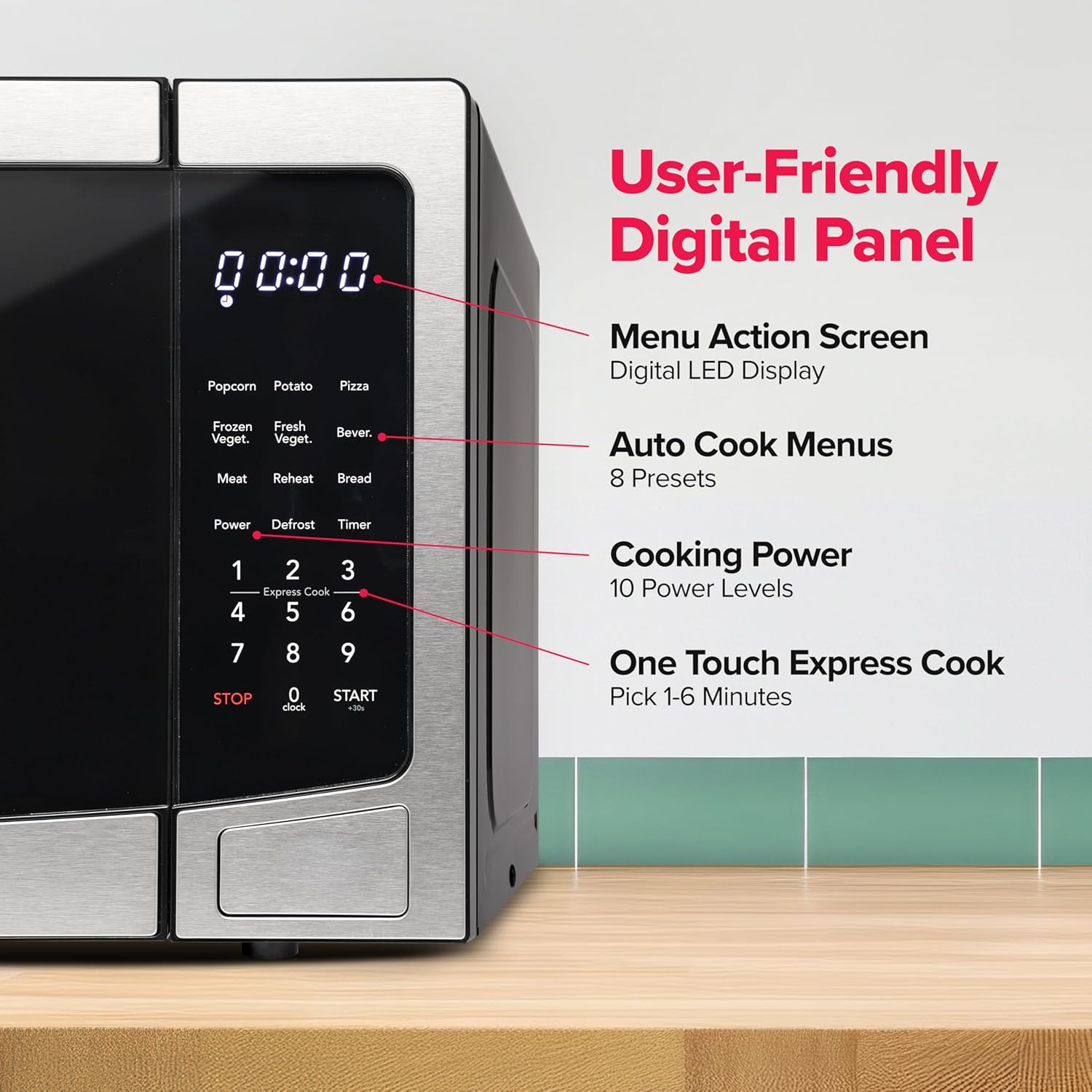 FRIGIDAIRE Stainless Steel Microwave Oven, Multi Function, Programmable, 1.1 Cu Ft 1000-Watt