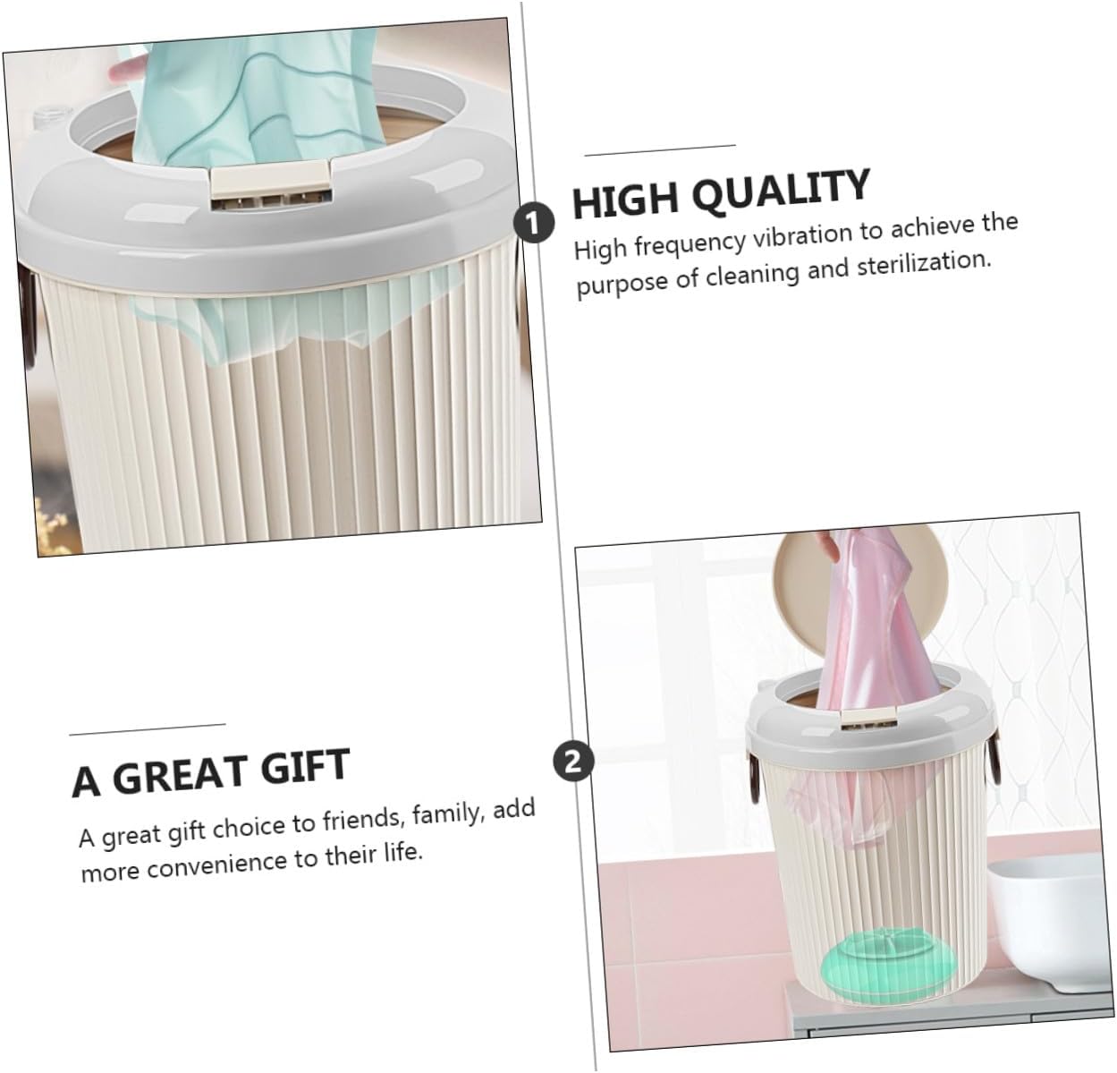 KESYOO Portable Mini Ultrasonic Washing Machine for Household and Clothes Desktop Turbo Washer with USB Power Efficient Low Water and Immersion Cleaning Compact for Apartments Rvs and