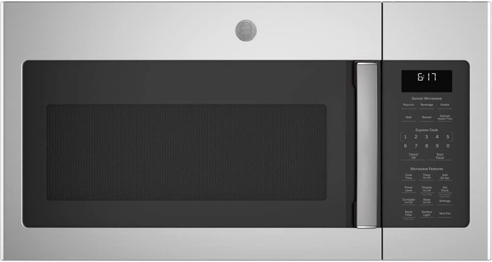 GE JVM6175YKFS 1.7 Cu. Ft. Over-the-Range Fingerprint Resistant Microwave Oven Stainless Steel Bundle with 2 YR CPS Enhanced Protection Pack