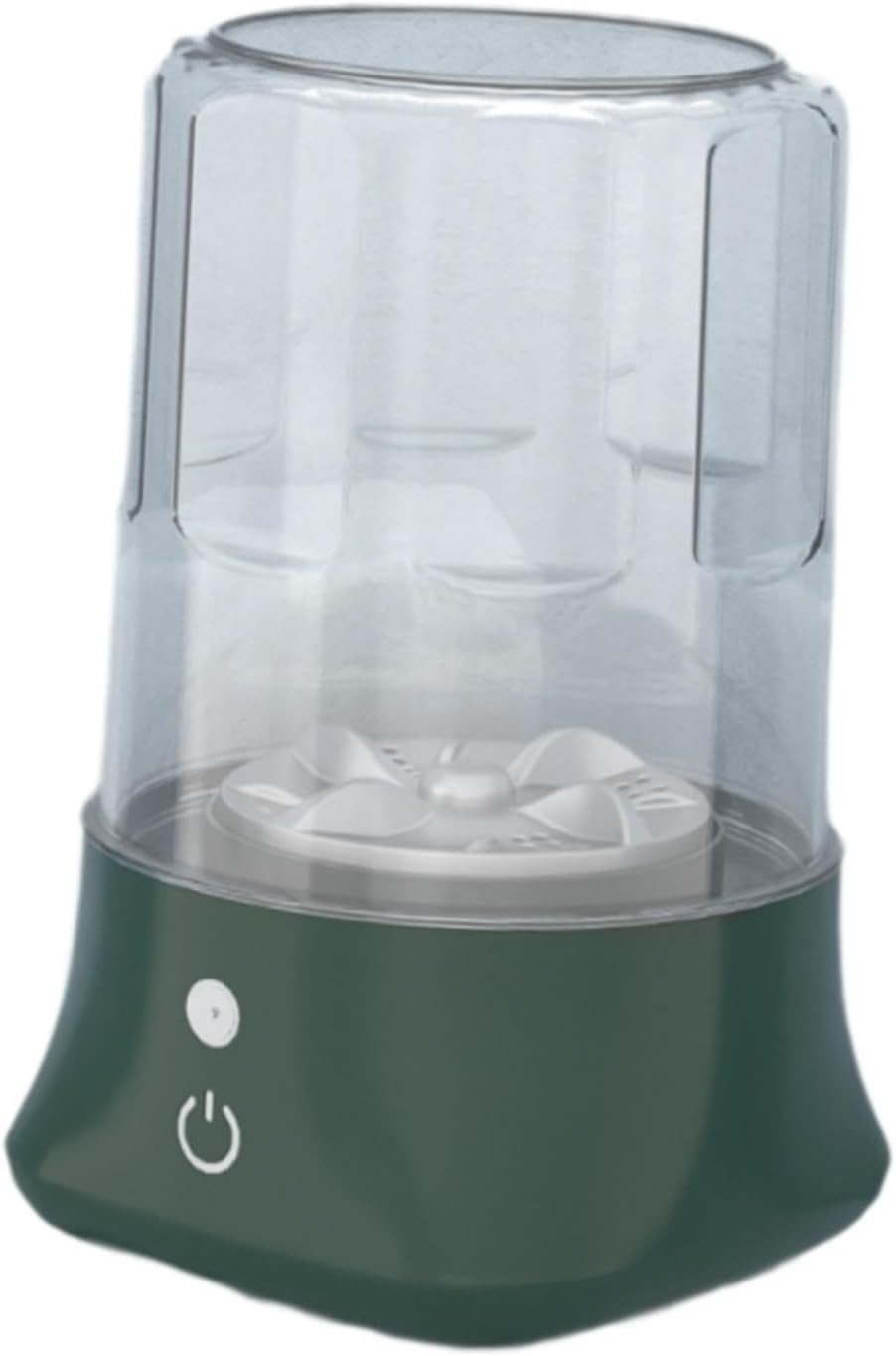 Portable Washing Machine 1L Capacity Rechargeable Lightweight Small Washer Cordless for Travel Laundry RV Baby Clothes Socks, green