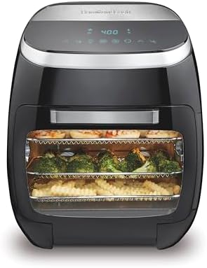 Hamilton Beach 11.6 QT Digital Air Fryer Oven with Rotisserie, 8 Pre-Set Functions including Dehydrator, Roaster & Toaster, 1700W, Black (35073)