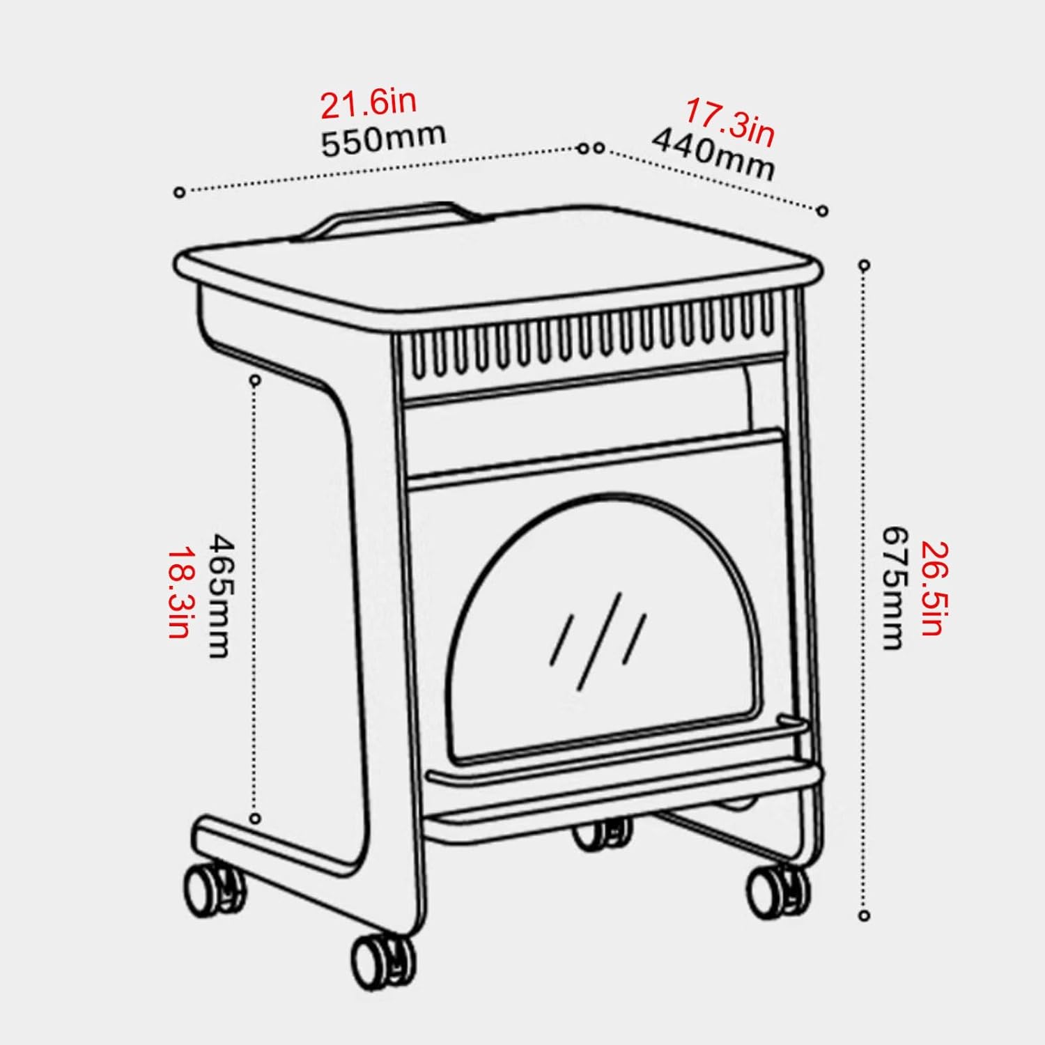 Sweeping Robot Storage Rack, Rustic Robot Vacuum Stand Cabinet, Storage Rack Above The Sweeping Robot, Mobile Robot Vacuum Storage Side Table, Multi-Functional Sideboard(Natural)
